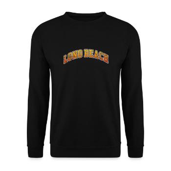Long Beach Kalifornien USA Amerika LA Geschenk - Unisex Pullover - Schwarz - Vorne - Alina (178cm) & Michal (187cm)