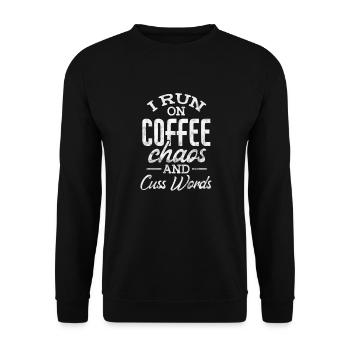 Coffee - Unisex Sweatshirt - black - Front - Alina (178cm) & Michal (187cm)