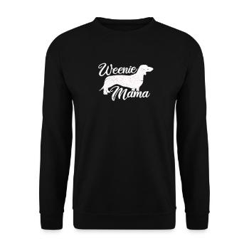 Dachshund Mom - Unisex Sweatshirt - black - Front - Alina (178cm) & Michal (187cm)