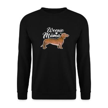 Dachshund Mom Dog Dog Dachshund Dachshund Gift - Unisex Sweatshirt - black - Front - Alina (178cm) & Michal (187cm)
