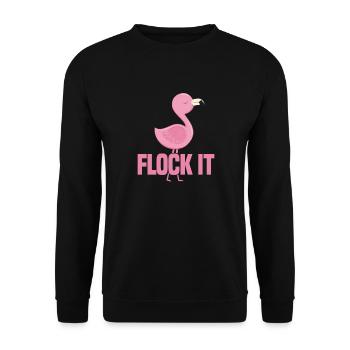 Flamant rose oiseau zoo cadeau de vacances d’été - Sweat-shirt Unisexe - noir - Devant - Alina (178cm) & Michal (187cm)