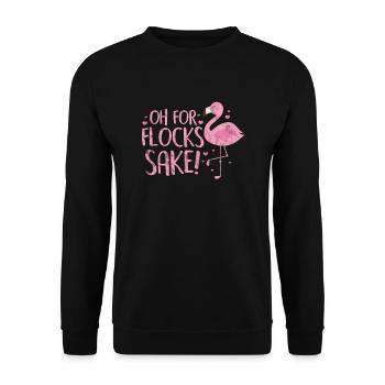 Flamant - Sweat-shirt Unisexe - noir - Devant - Alina (178cm) & Michal (187cm)