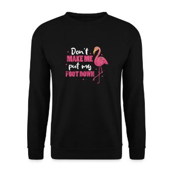 Flamant - Sweat-shirt Unisexe - noir - Devant - Alina (178cm) & Michal (187cm)