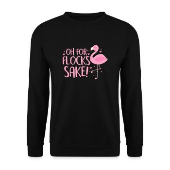 Flamingo Pink Vogel Zoo Sommer Urlaub Geschenk - Unisex Pullover - Schwarz - Vorne - Alina (178cm) & Michal (187cm)