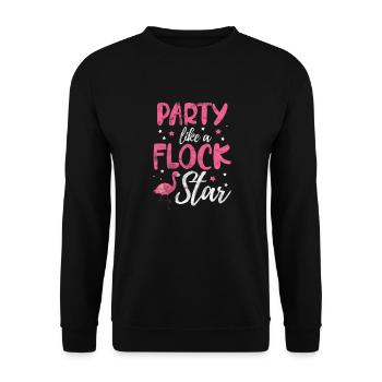 Flamant - Sweat-shirt Unisexe - noir - Devant - Alina (178cm) & Michal (187cm)