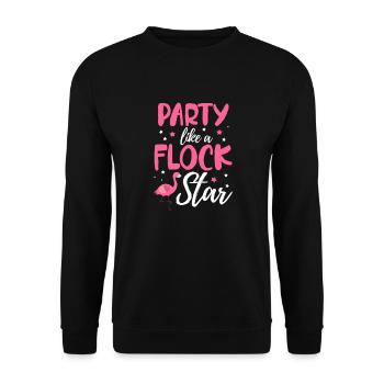 Flamant rose oiseau zoo cadeau de vacances d’été - Sweat-shirt Unisexe - noir - Devant - Alina (178cm) & Michal (187cm)