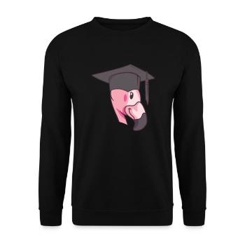 Flamingo Graduation rose Cadeau de vacances d’été - Sweat-shirt Unisexe - noir - Devant - Alina (178cm) & Michal (187cm)