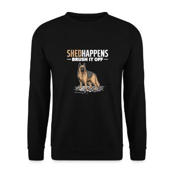 Deutscher Schäferhund - Unisex Pullover - Schwarz - Vorne - Alina (178cm) & Michal (187cm)