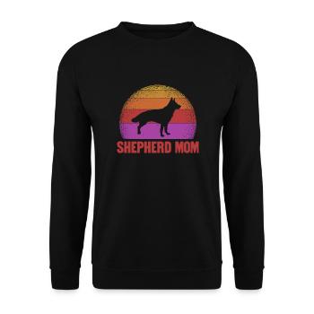 Berger allemand Mère Chien Chiens Cadeau - Sweat-shirt Unisexe - noir - Devant - Alina (178cm) & Michal (187cm)