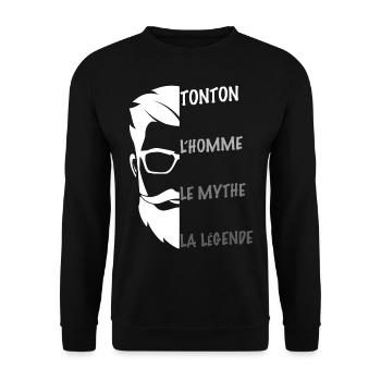Tonton Mon Meilleur Tonton Génial Cadeau Homme - Sweat-shirt Unisexe - noir - Devant - Alina (178cm) & Michal (187cm)