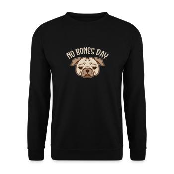 Mops Hund Hundefreund Haustier Möpse Pug Geschenk - Unisex Pullover - Schwarz - Vorne - Alina (178cm) & Michal (187cm)