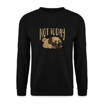 Pug - Unisex Sweatshirt - black - Front - Alina (178cm) & Michal (187cm)