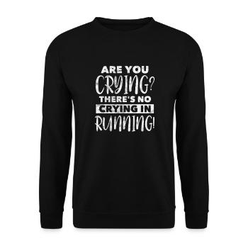 Running Runner Jogging Jogging Runner Gift - Unisex Sweatshirt - black - Front - Alina (178cm) & Michal (187cm)