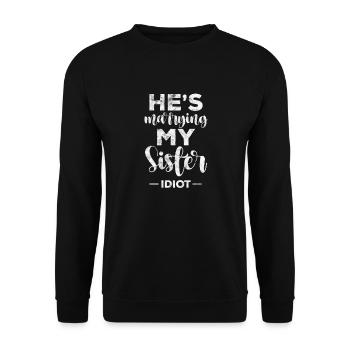 Soeur Frère Frères et sœurs Cadeau de famille - Sweat-shirt Unisexe - noir - Devant - Alina (178cm) & Michal (187cm)