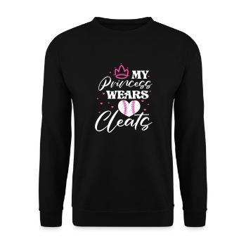 Joueur de softball Baseball Sport Pitcher Cadeau - Sweat-shirt Unisexe - noir - Devant - Alina (178cm) & Michal (187cm)