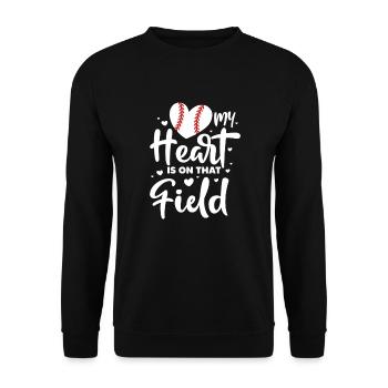 Joueur de softball Baseball Sport Pitcher Cadeau - Sweat-shirt Unisexe - noir - Devant - Alina (178cm) & Michal (187cm)