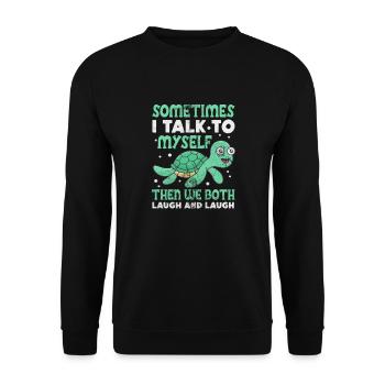 Turtle - Unisex Sweatshirt - black - Front - Alina (178cm) & Michal (187cm)