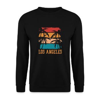 Los Angeles - Unisex Sweatshirt - black - Front - Alina (178cm) & Michal (187cm)