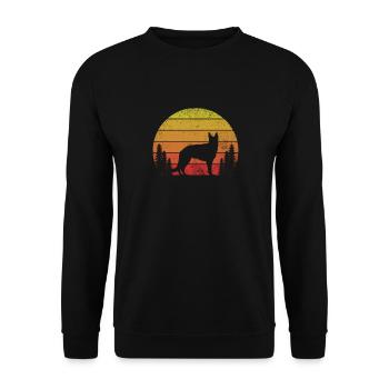 German Shepherd Dog Pet Dogs Gift - Unisex Sweatshirt - black - Front - Alina (178cm) & Michal (187cm)