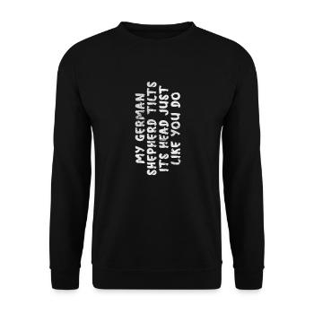 German Shepherd Dog Pet Dogs Gift - Unisex Sweatshirt - black - Front - Alina (178cm) & Michal (187cm)