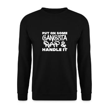 Hip Hop Rap Music Rapper Hiphop Gift - Sweat-shirt Unisexe - noir - Devant - Alina (178cm) & Michal (187cm)