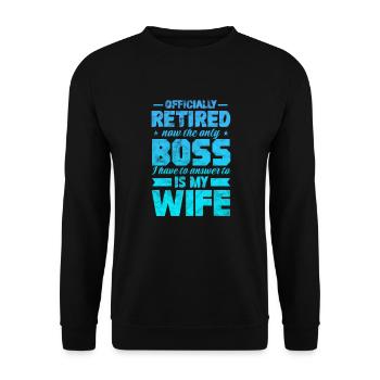 Retirement - Unisex Sweatshirt - black - Front - Alina (178cm) & Michal (187cm)