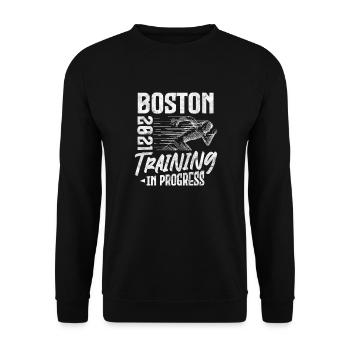 Running Runner Jogging Jogging Runner Cadeau - Sweat-shirt Unisexe - noir - Devant - Alina (178cm) & Michal (187cm)