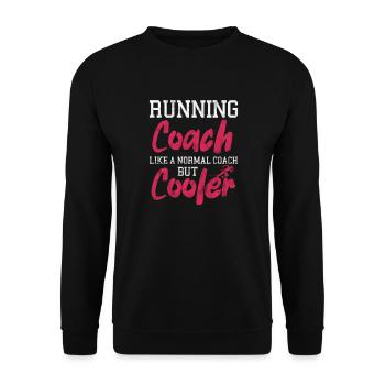 Running Runner Jogging Jogging Runner Gift - Unisex Sweatshirt - black - Front - Alina (178cm) & Michal (187cm)