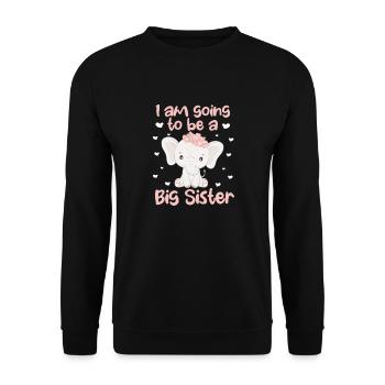 Older sister - Unisex Sweatshirt - black - Front - Alina (178cm) & Michal (187cm)