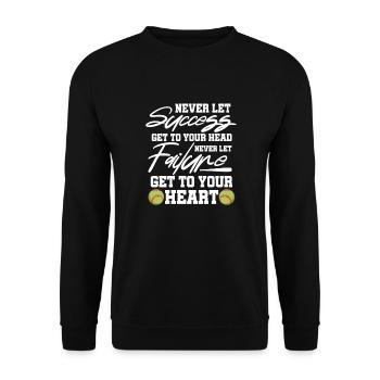 Joueur de softball Baseball Sport Pitcher Cadeau - Sweat-shirt Unisexe - noir - Devant - Alina (178cm) & Michal (187cm)