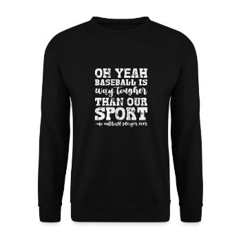 Softball - Unisex Pullover - Schwarz - Vorne - Alina (178cm) & Michal (187cm)