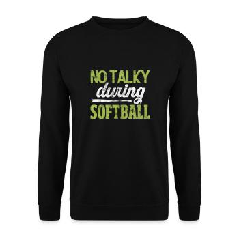 Softball - Unisex Sweatshirt - black - Front - Alina (178cm) & Michal (187cm)