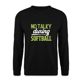 Softball Spieler Baseball Sport Pitcher Geschenk - Unisex Pullover - Schwarz - Vorne - Alina (178cm) & Michal (187cm)