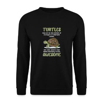 Tortue - Sweat-shirt Unisexe - noir - Devant - Alina (178cm) & Michal (187cm)