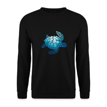 Turtle Turtle Sea Sea Creatures Gift - Unisex Sweatshirt - black - Front - Alina (178cm) & Michal (187cm)
