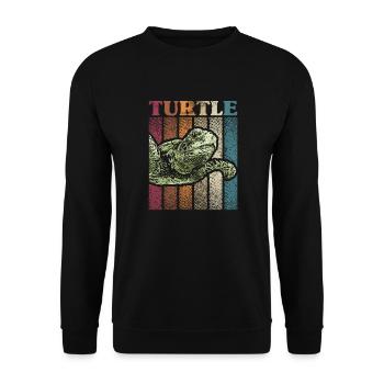 Turtle - Unisex Sweatshirt - black - Front - Alina (178cm) & Michal (187cm)