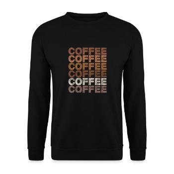 Coffee - Unisex Sweatshirt - black - Front - Alina (178cm) & Michal (187cm)