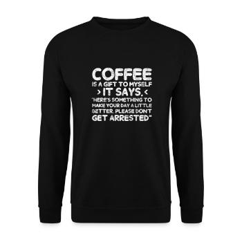 Coffee - Unisex Sweatshirt - black - Front - Alina (178cm) & Michal (187cm)