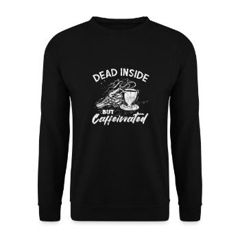 Coffee - Unisex Sweatshirt - black - Front - Alina (178cm) & Michal (187cm)