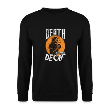 Coffee - Unisex Sweatshirt - black - Front - Alina (178cm) & Michal (187cm)