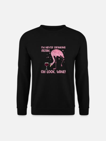 Flamingo Wine - Unisex Sweatshirt - black