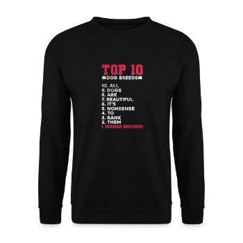 German Shepherd Dog Pet Dogs Gift - Unisex Sweatshirt - black - Front - Alina (178cm) & Michal (187cm)