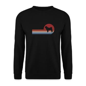 Carlin Chien Chien Ami Pet Pug Pug Pug Cadeau - Sweat-shirt Unisexe - noir - Devant - Alina (178cm) & Michal (187cm)