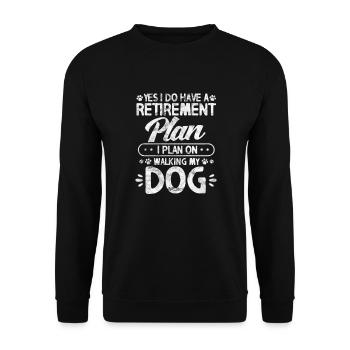 Retirement Grandpa Pet - Unisex Sweatshirt - black - Front - Alina (178cm) & Michal (187cm)