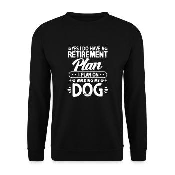Retirement Grandpa Pet Pension Pensioner Gift - Unisex Sweatshirt - black - Front - Alina (178cm) & Michal (187cm)