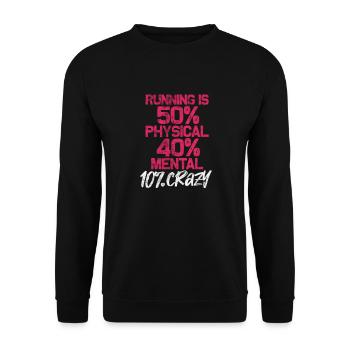 Running Runner Jogging Jogging Runner Cadeau - Sweat-shirt Unisexe - noir - Devant - Alina (178cm) & Michal (187cm)