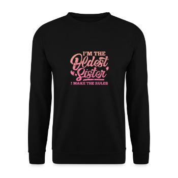 Soeur Frère Frères et sœurs Cadeau de famille - Sweat-shirt Unisexe - noir - Devant - Alina (178cm) & Michal (187cm)
