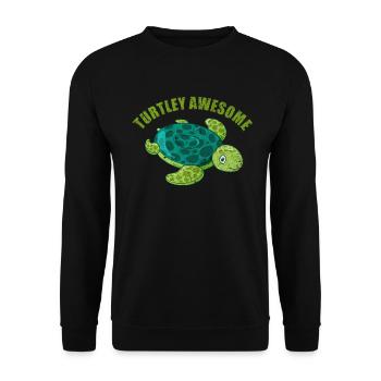 Turtle - Unisex Sweatshirt - black - Front - Alina (178cm) & Michal (187cm)