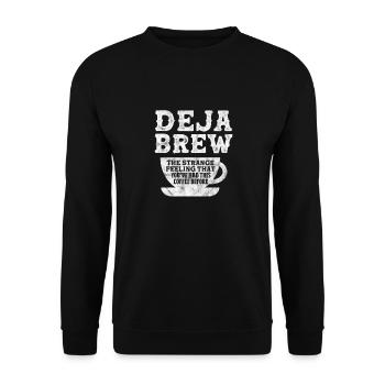 Coffee - Unisex Sweatshirt - black - Front - Alina (178cm) & Michal (187cm)