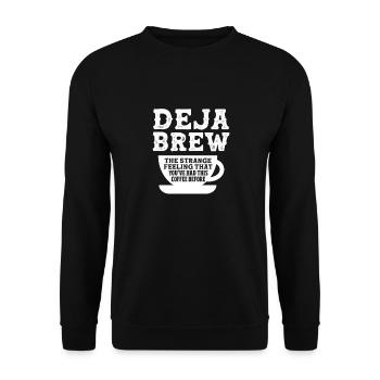 Kaffee Koffein Espresso Barista Geschenk - Unisex Pullover - Schwarz - Vorne - Alina (178cm) & Michal (187cm)